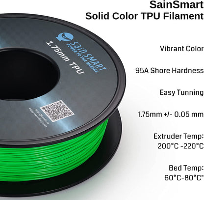 Neon Green, Cyberpunk Color TPU Filament 1.75mm 0.8kg/1.76lb