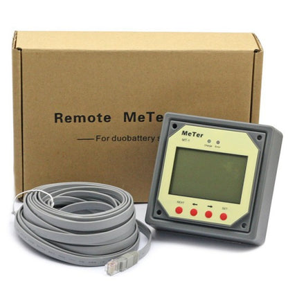 [Discontinued] MT-1 LCD Display Remote Meter For Duo Battery Solar Charge Controller with 10 Meters Wire