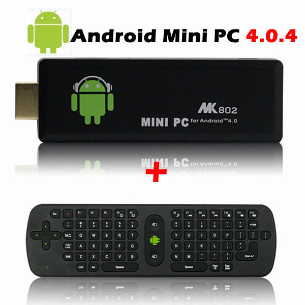 [Discontinued] MK802 II 3rd Generation Android 4.0.4 Mini PC +RC11 Wireless Mini 2.4GHz Air Mouse Keyboard