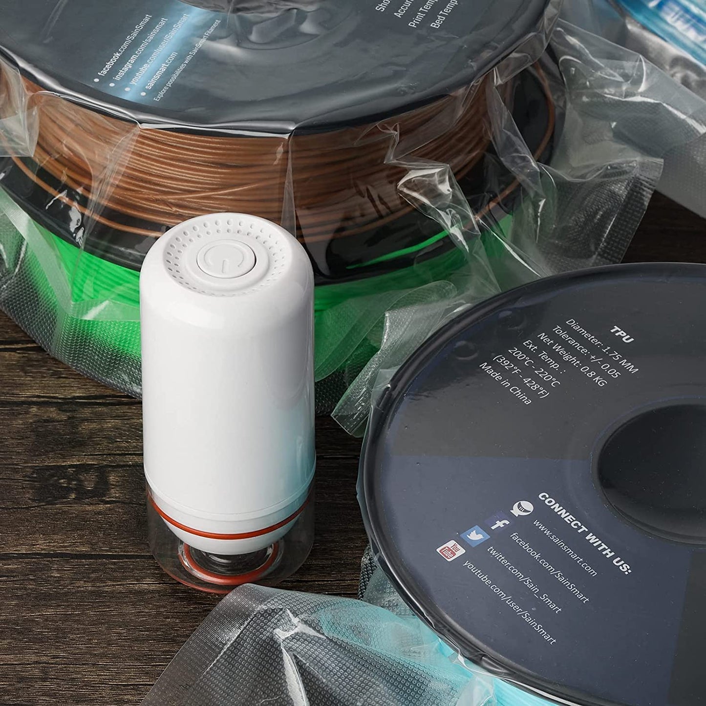 eVacuum Sealed Bags Filament Storage Kit, for 1 Spool & 2 Spools