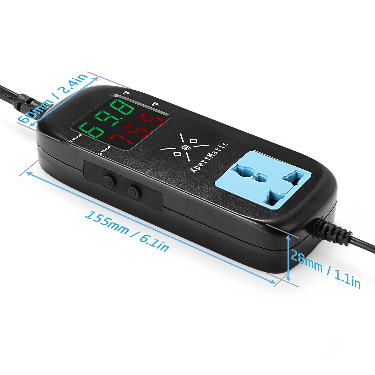 XpertMatic MH-2000 Digital Temperature Controller, Single Socket, 2200W