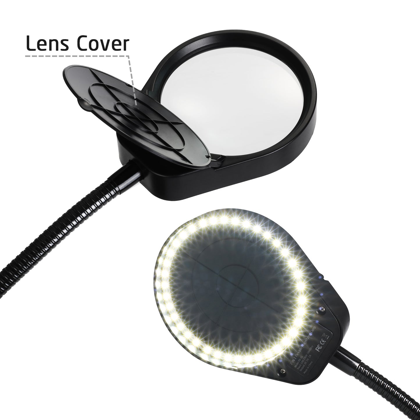 [Discontinued] XpertMatic PD-4S 2in1 LED Flexible Magnifier, 5X, 38LEDs, 360mm