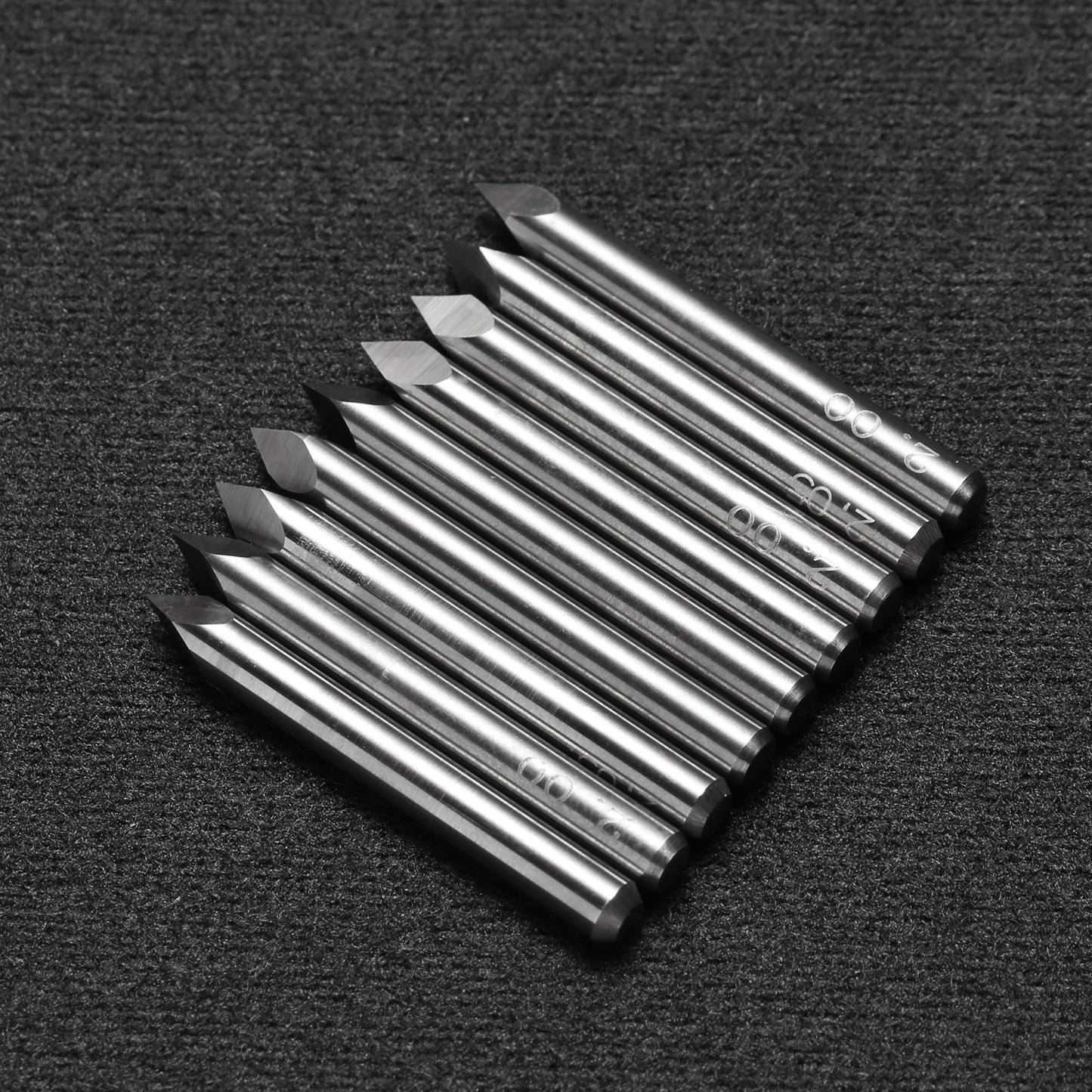 [Discontinued] TR10 Series, Triangular V-Bit, 0.1mm, 1/8'' Shank, 10Pcs CNC Router Bits