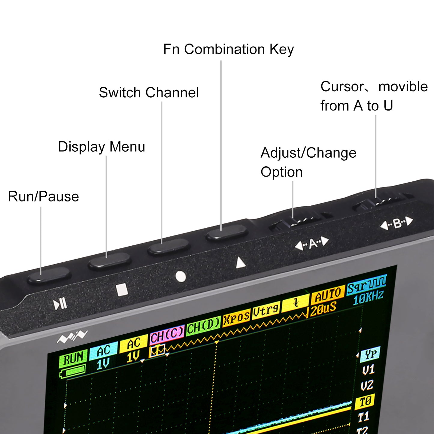 SainSmart DS213 4-Channels Handheld Mini Digital Oscilloscope