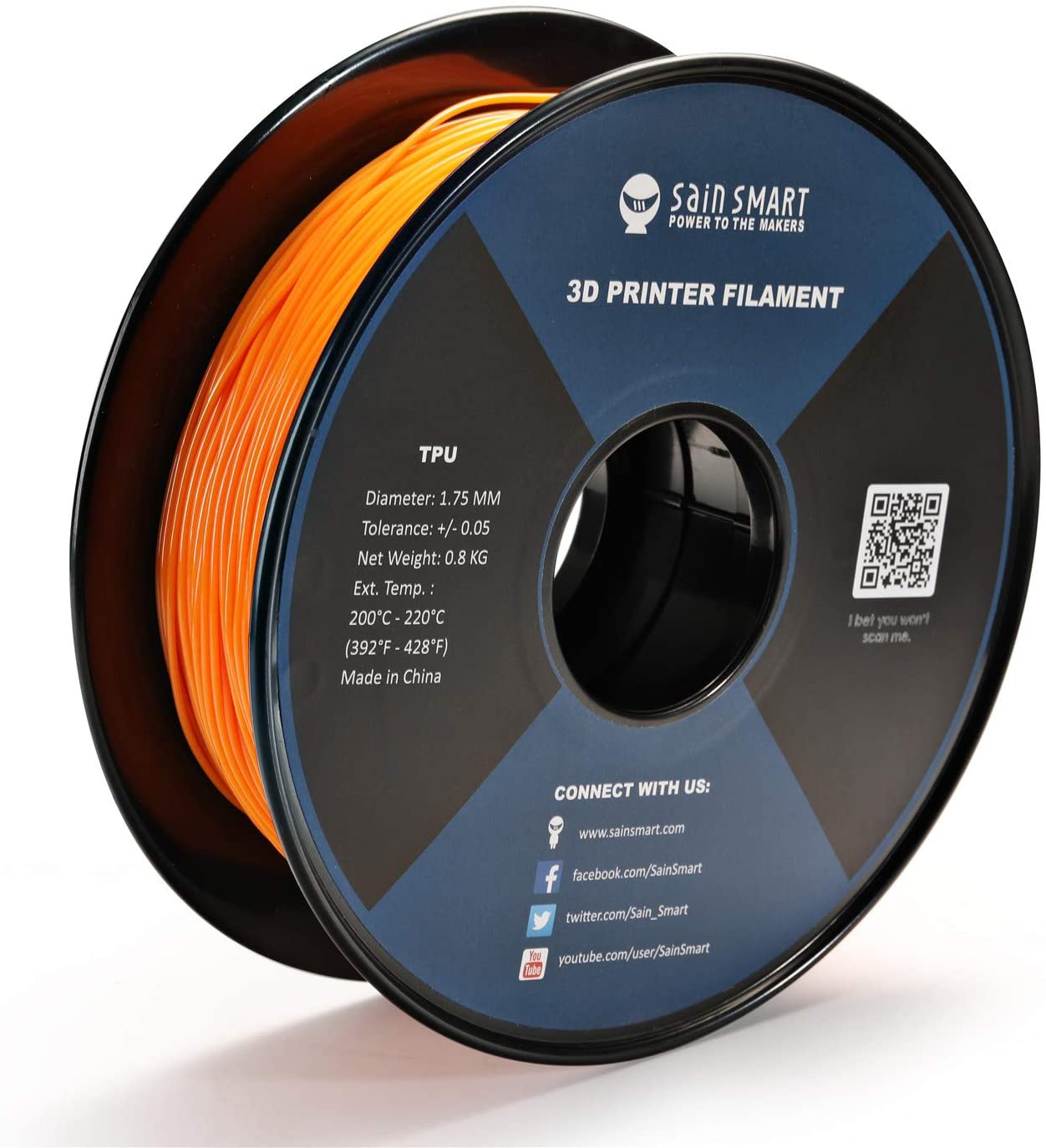 Solid Colors, 1.75mm Flexible TPU Filament