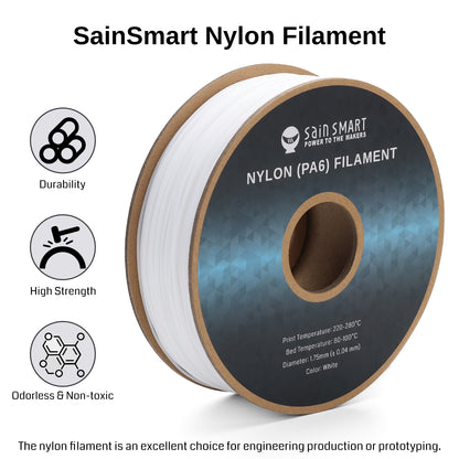 PA6 Nylon Filament 1.75mm, 1kg, Accuracy +/- 0.04 mm