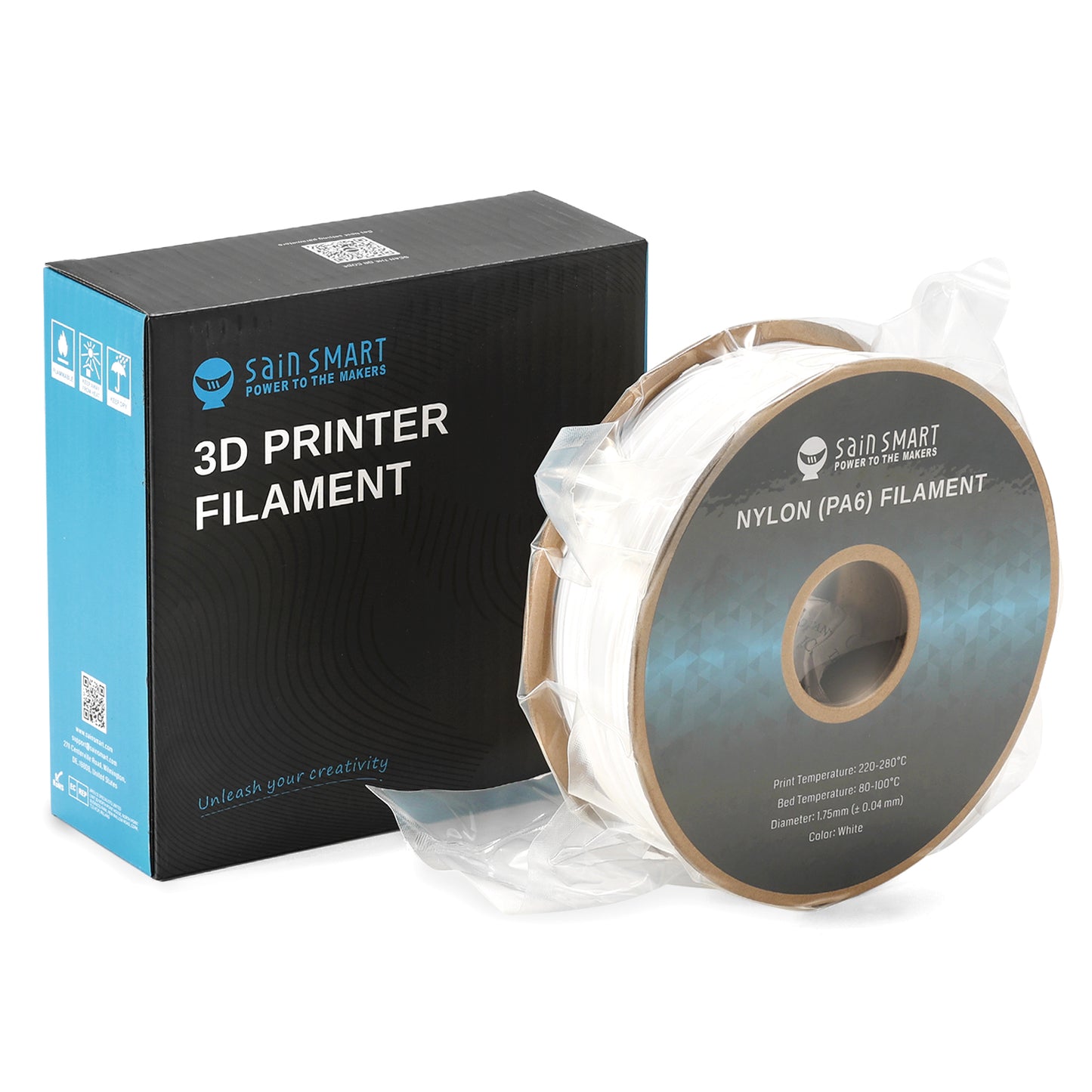 PA6 Nylon Filament 1.75mm, 1kg, Accuracy +/- 0.04 mm