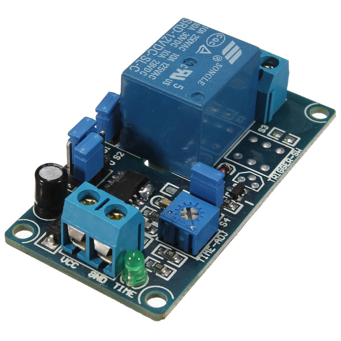 [Discontinued] SainSmart 12V Power-ON Open Type Delay Timer Relay Module Delay Circuit Module