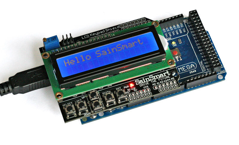 [Discontinued] SainSmart Mega2560+1602 LCD Keypad Shield Kit For ATMEL ATMEGA8U2 AVR