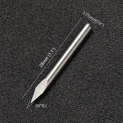 [Discontinued] TR10 Series, Triangular V-Bit, 0.1mm, 1/8'' Shank, 10Pcs CNC Router Bits