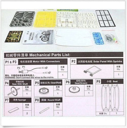 [Discontinued] SainSmart Jr.Creative DIY Assemble 14 in 1 Educational Solar Transformers Robot Kit Toy Christmas Gift